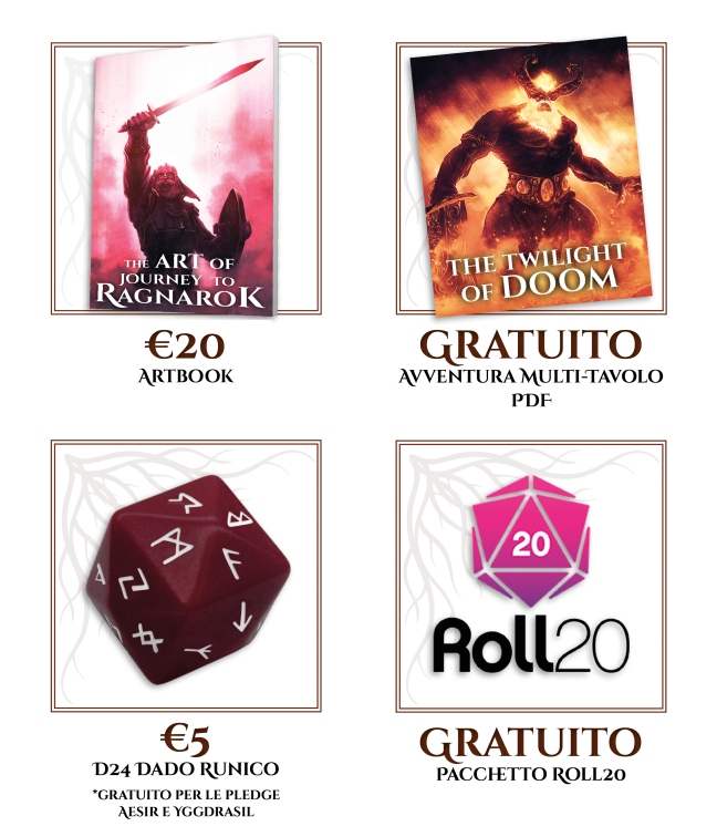 Journey To Ragnarok Tabella Artbook+Quest Multi-tavolo+D24+Roll20